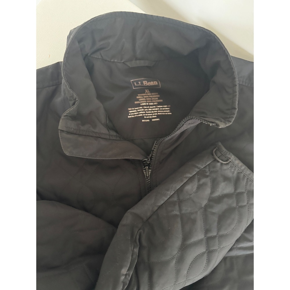 L.L.Bean Thinsulate Insulated Quilted Jacket Black Womens XL Lightweight Coat